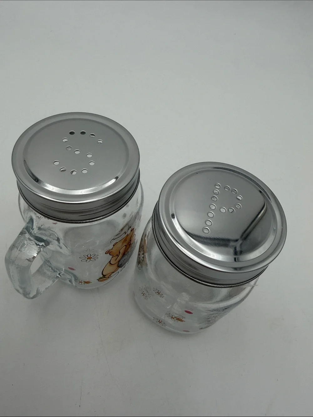 Winnie the Pooh Salt & Pepper Glass Jar Set
